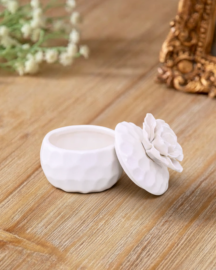 White Peony Trinket Keeper 