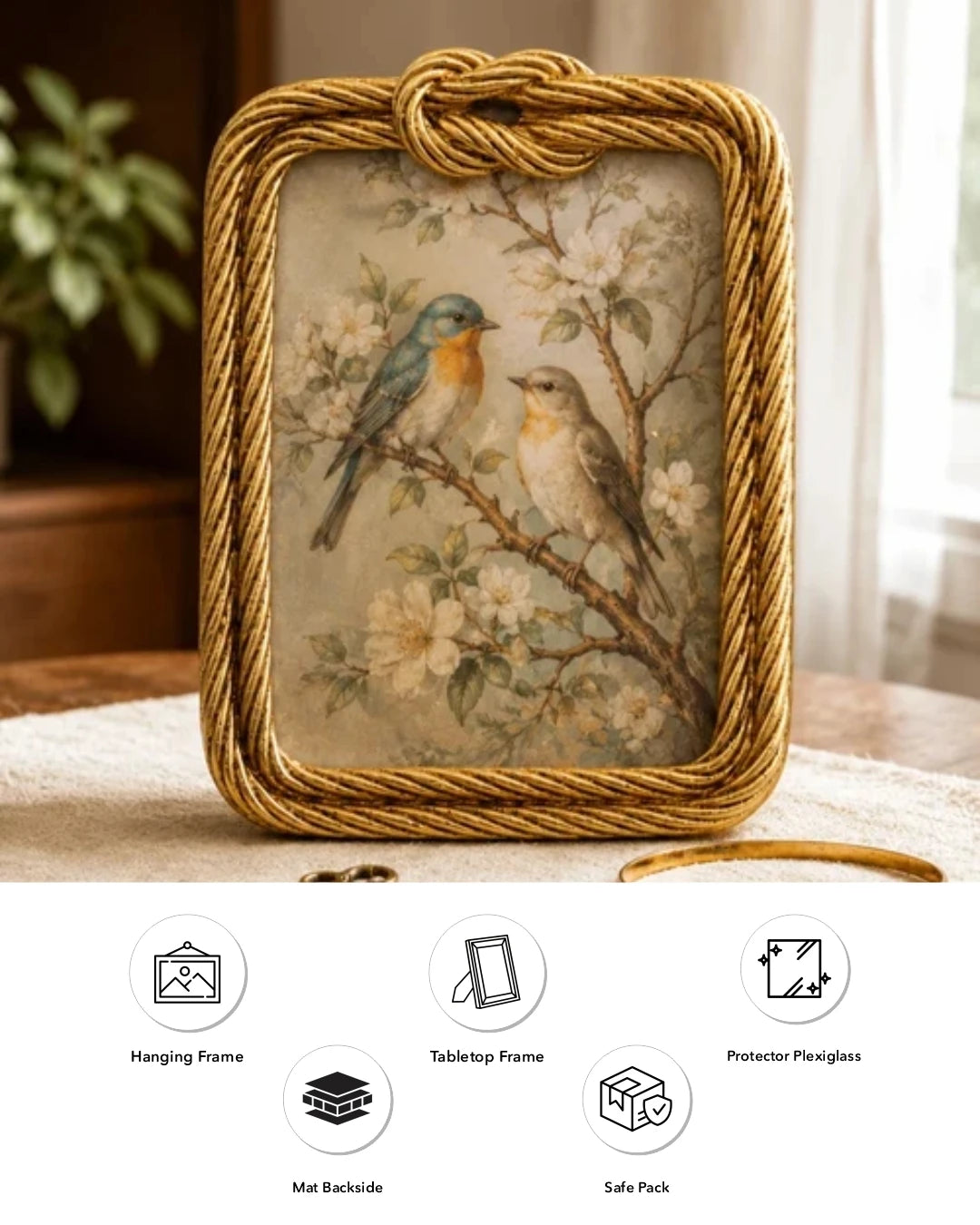 Vintage Rope Border Photo Frame 
