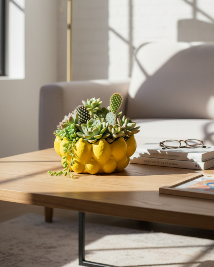 Lemon Zest Decorative Fruit Bowl 