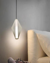 Diamond Cut LED Pendant Light - White 