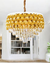 Golden Glimmer Crystal Chandelier - 60 CM 