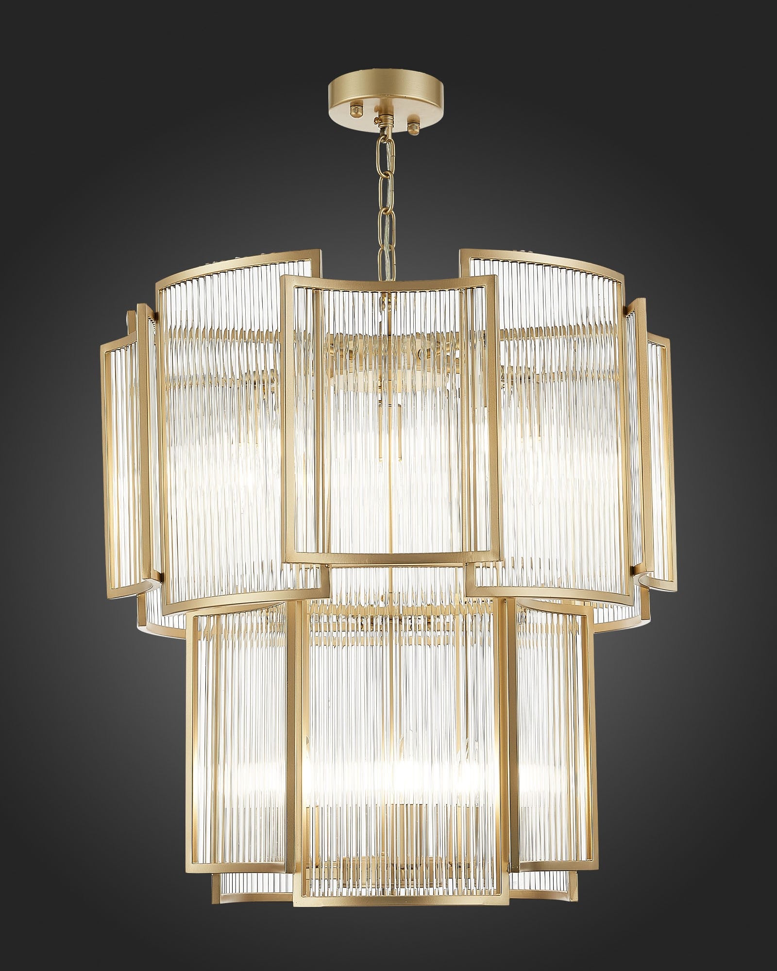 Luxury Rectangular Panel Chandelier 