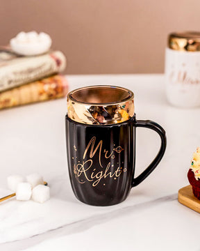 'Mrs Right' Coffee Mug - Black
