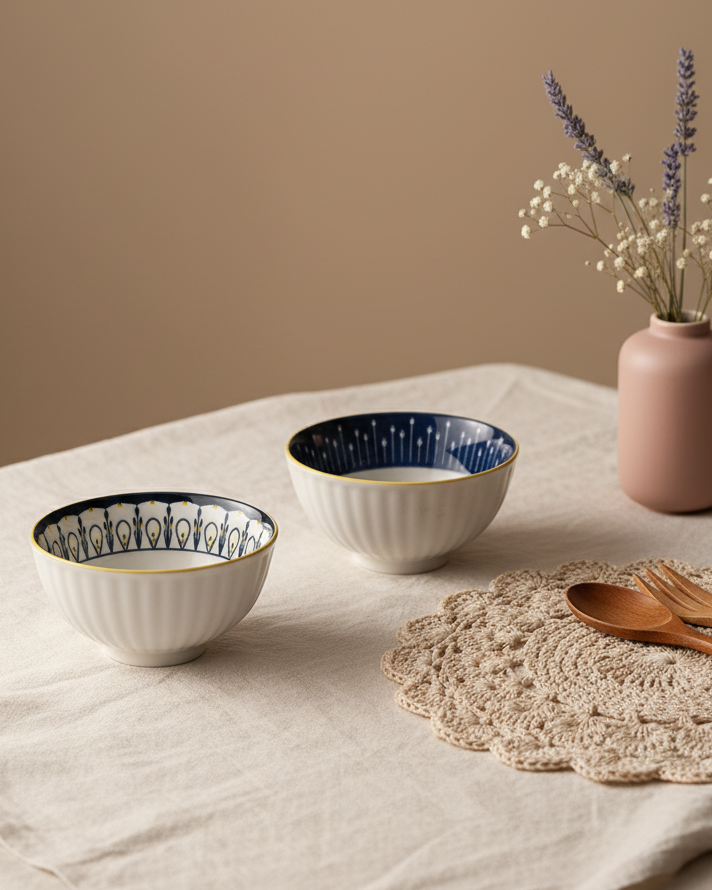 Classic Mandala Art Bowl - Set Of 2