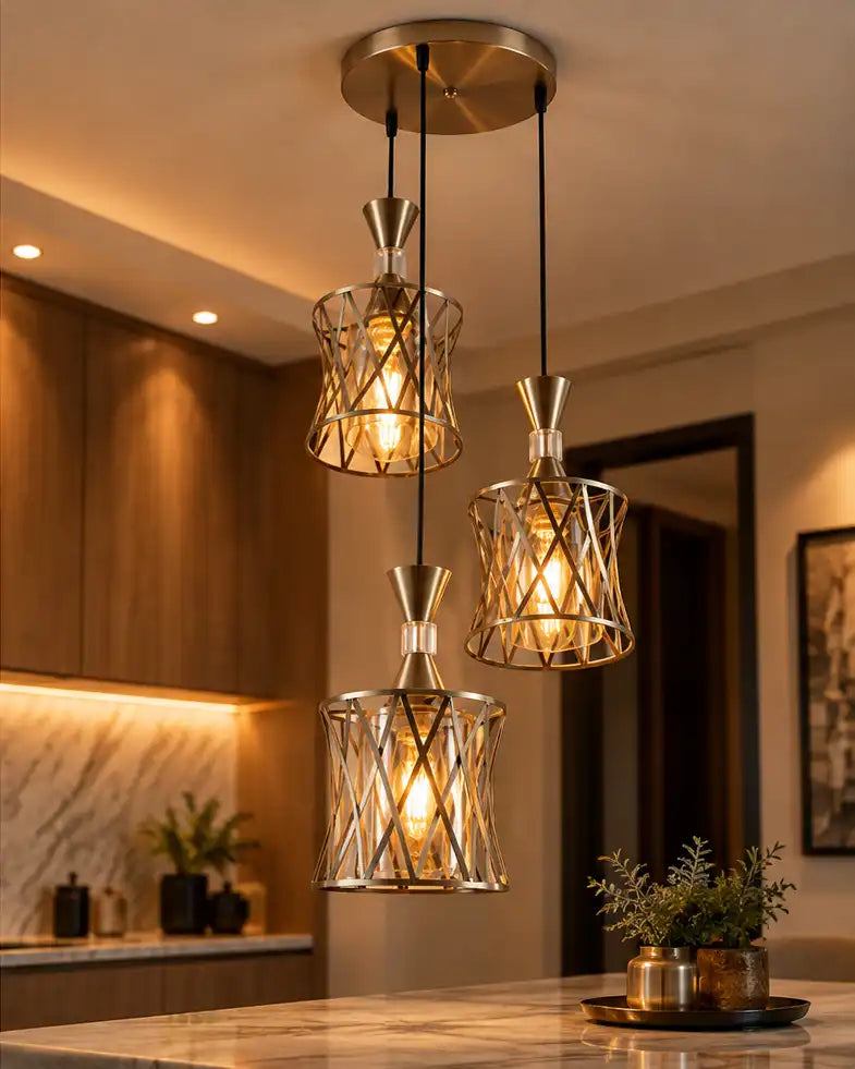 Kairova Lattice Trio Pendant Light