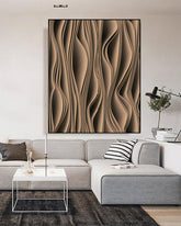 Whispers of Form 3D Abstract Oil Painting - Brown 