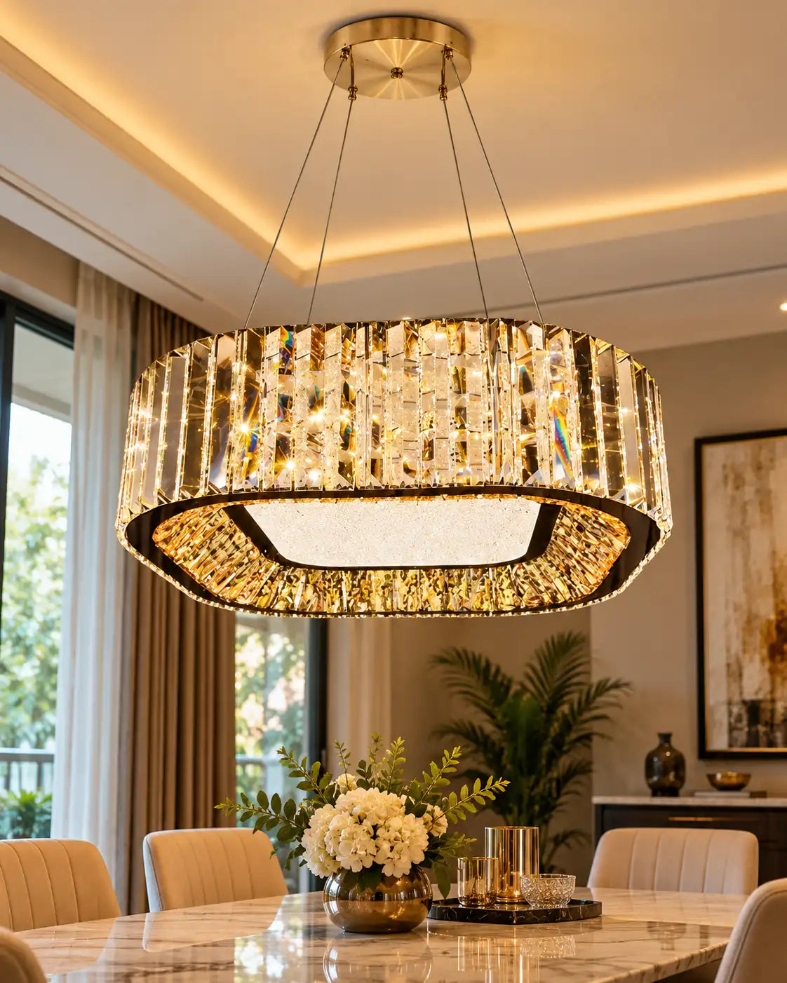 Aurelle Prism Luxe Chandelier