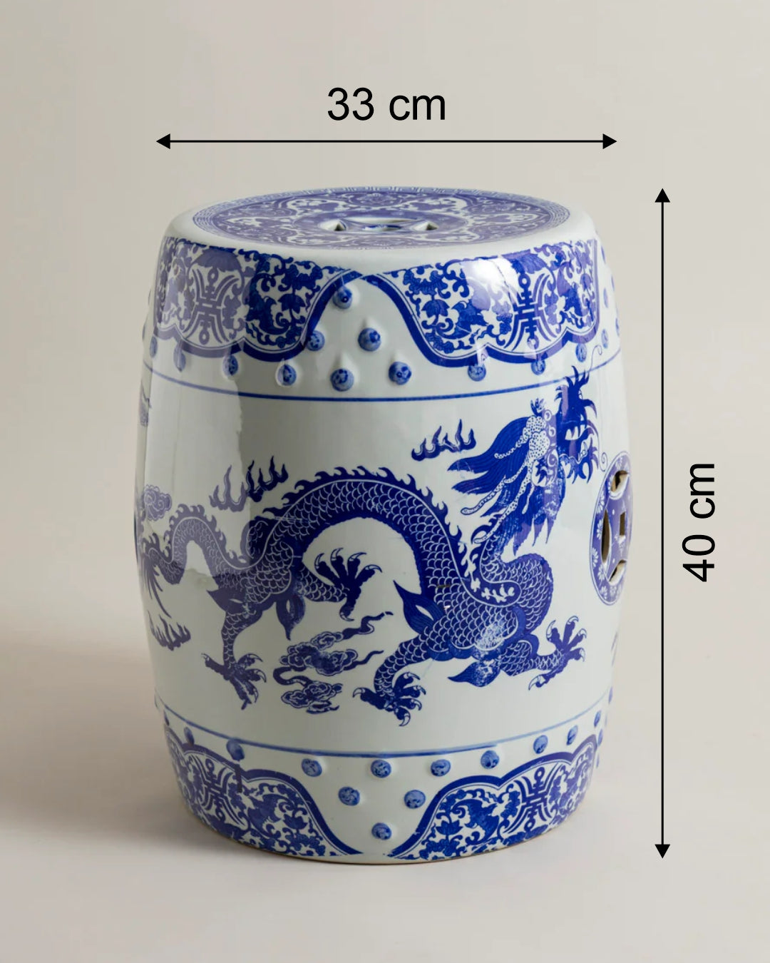 Royal Dragon Ceramic Garden Stool 