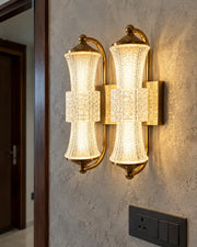 Astoria Twin Crystal Hourglass Wall Sconce