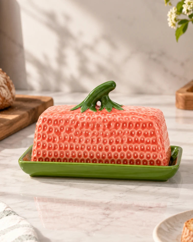 Berry Bliss Butter Dish - Pink