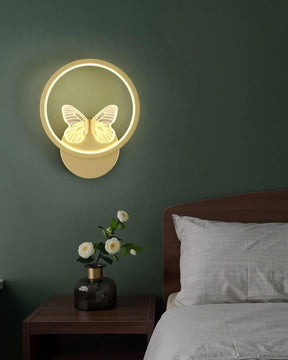 Butterfly Round Wall Sconce - Gold - The Decor Kart 
