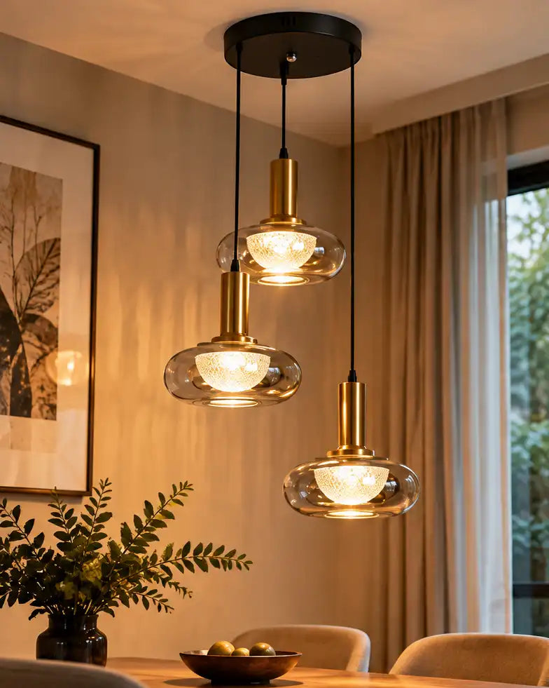 Orvella Halo Trio Pendant Light