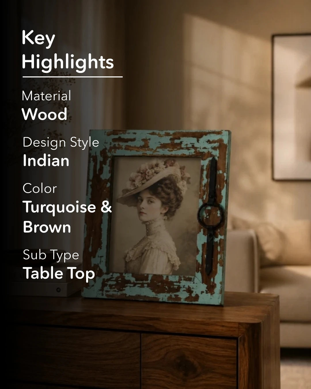 Vintage Mint Distress Frame 