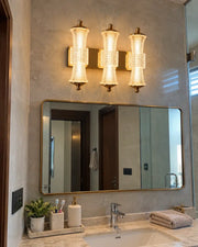 Astoria Triple Crystal Hourglass Wall Sconce
