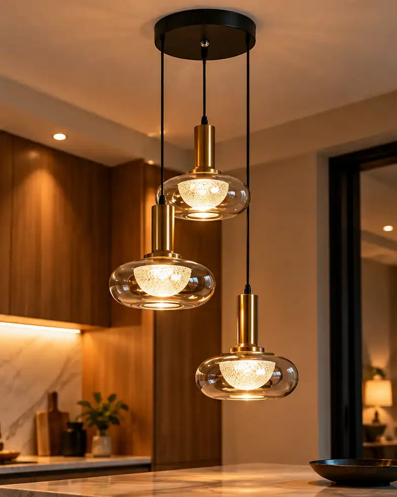 Orvella Halo Trio Pendant Light