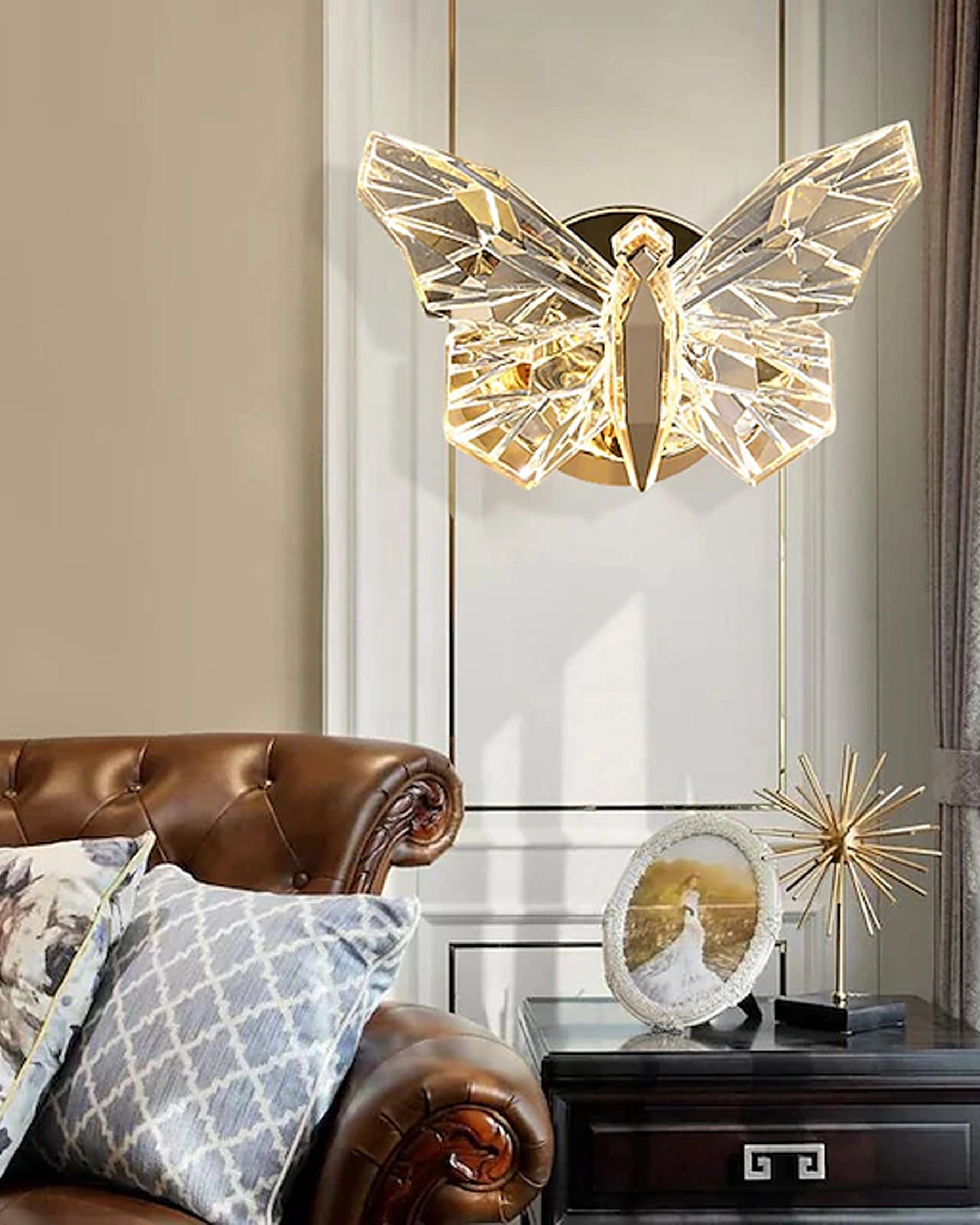 Crystal Butterfly Wall Sconce - The Decor Kart 