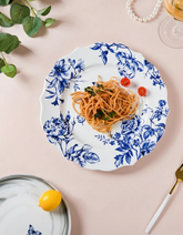 Blue & White Floral Elegance Dinner Plate 