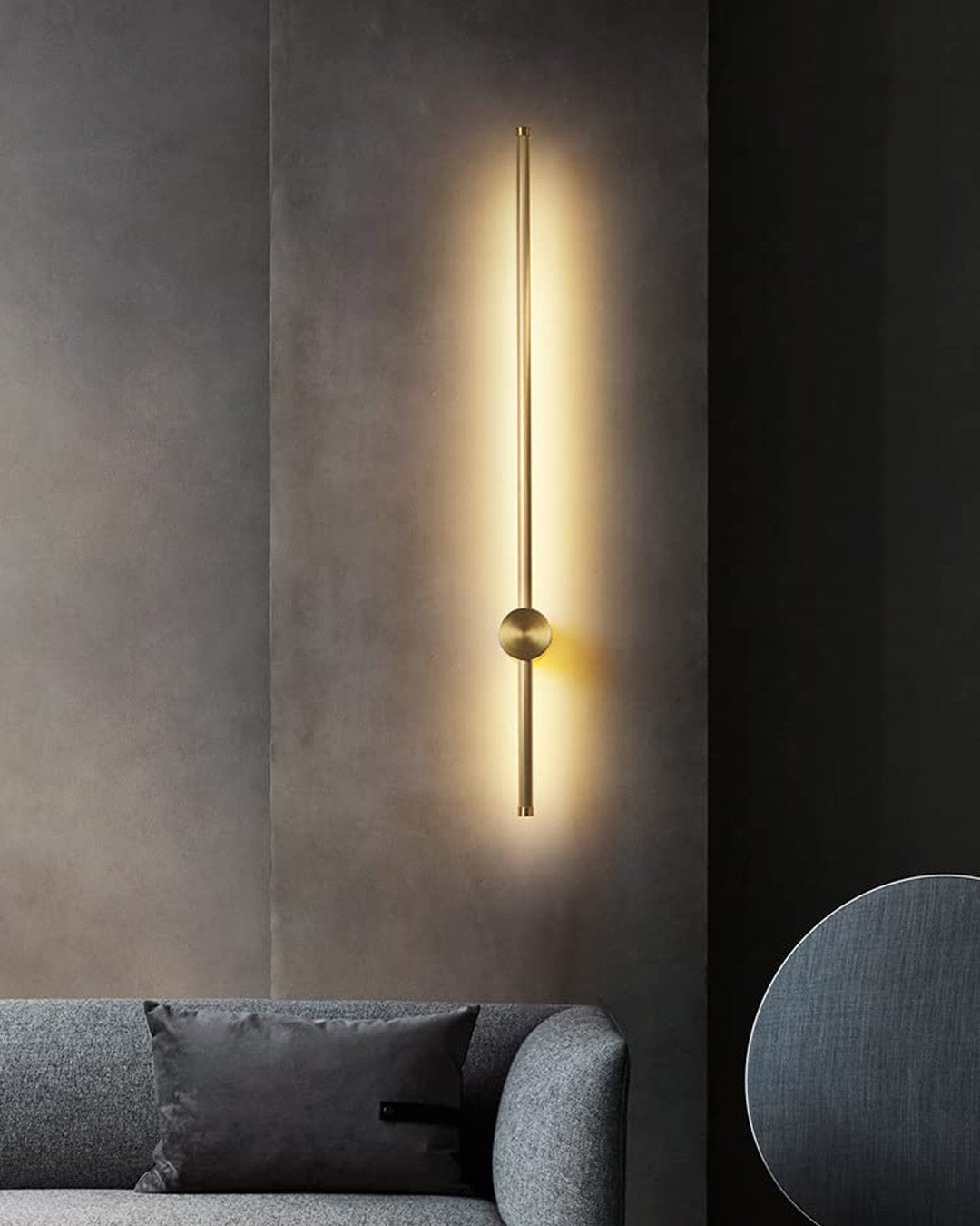 Led Gold Long Tube Wall Light - The Decor Kart 