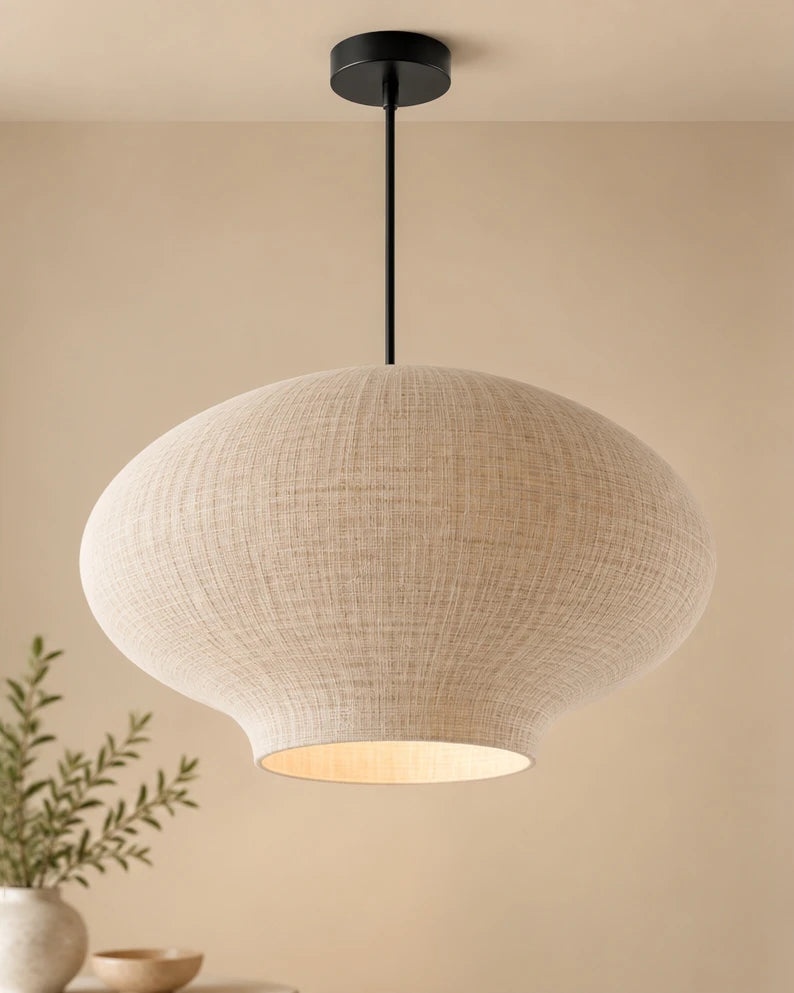 Liora Linen Dome Pendant Light
