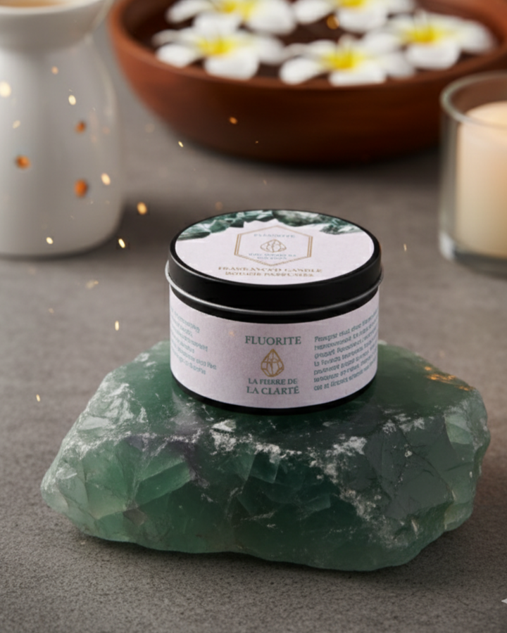 Fluorite - The Stone Of Balance Aroma Candle 