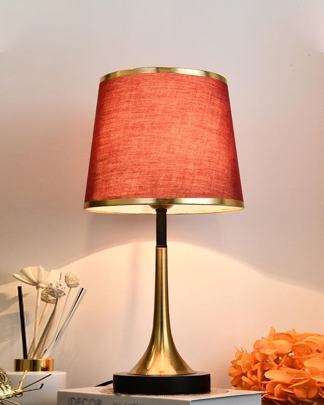 Crimson Elegance Table Lamp 
