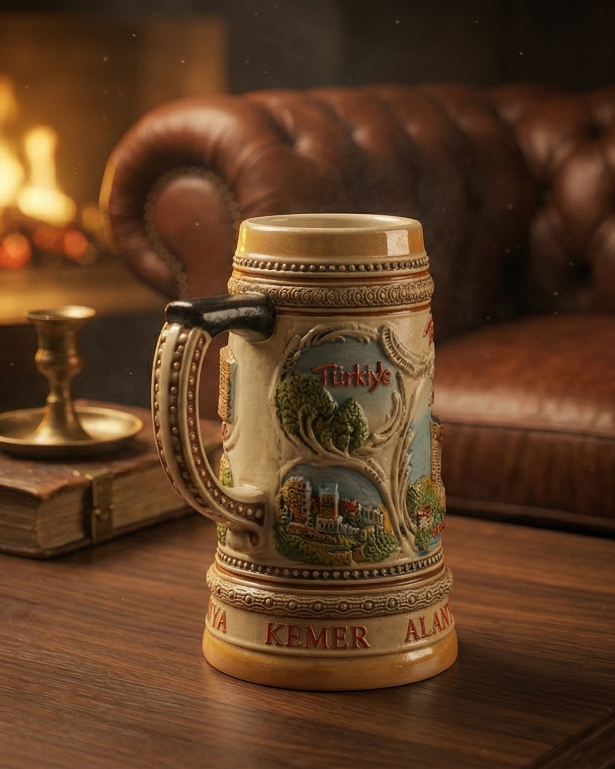 Türkiye Alanya Vintage Stein Beer Mug 