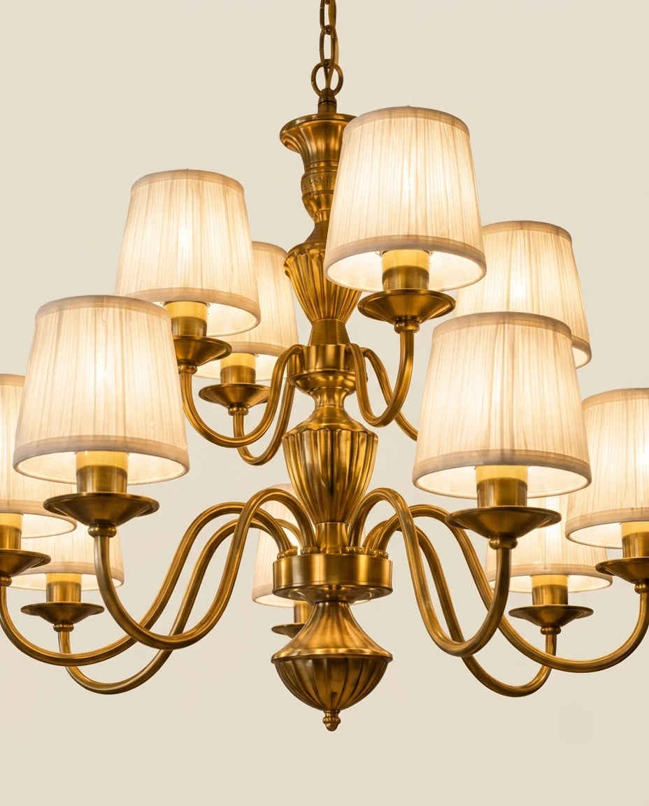 Vintage Regal Empire Chandelier - 12 Bulbs 