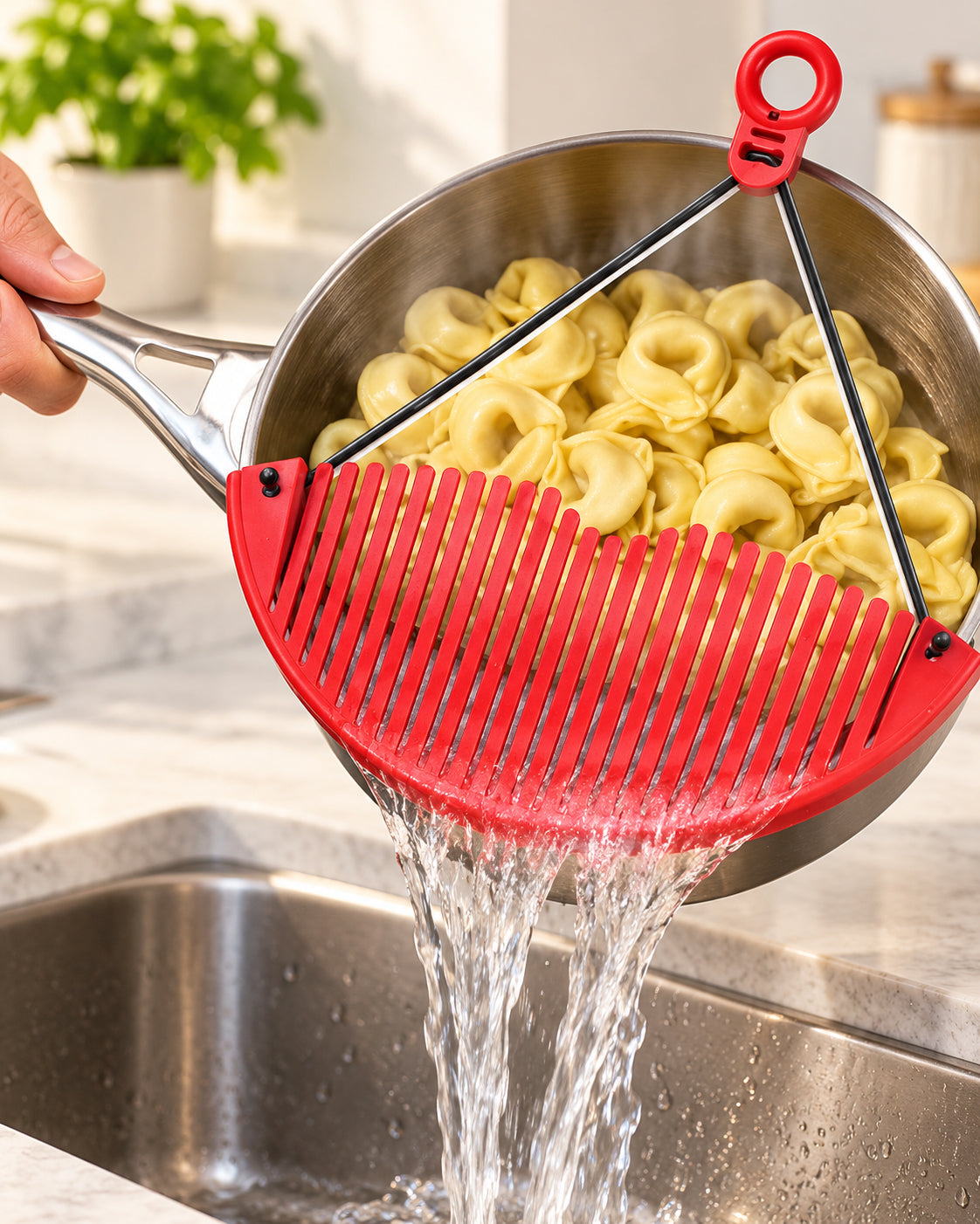 Adjustable Clip-On Silicone Pot Strainer