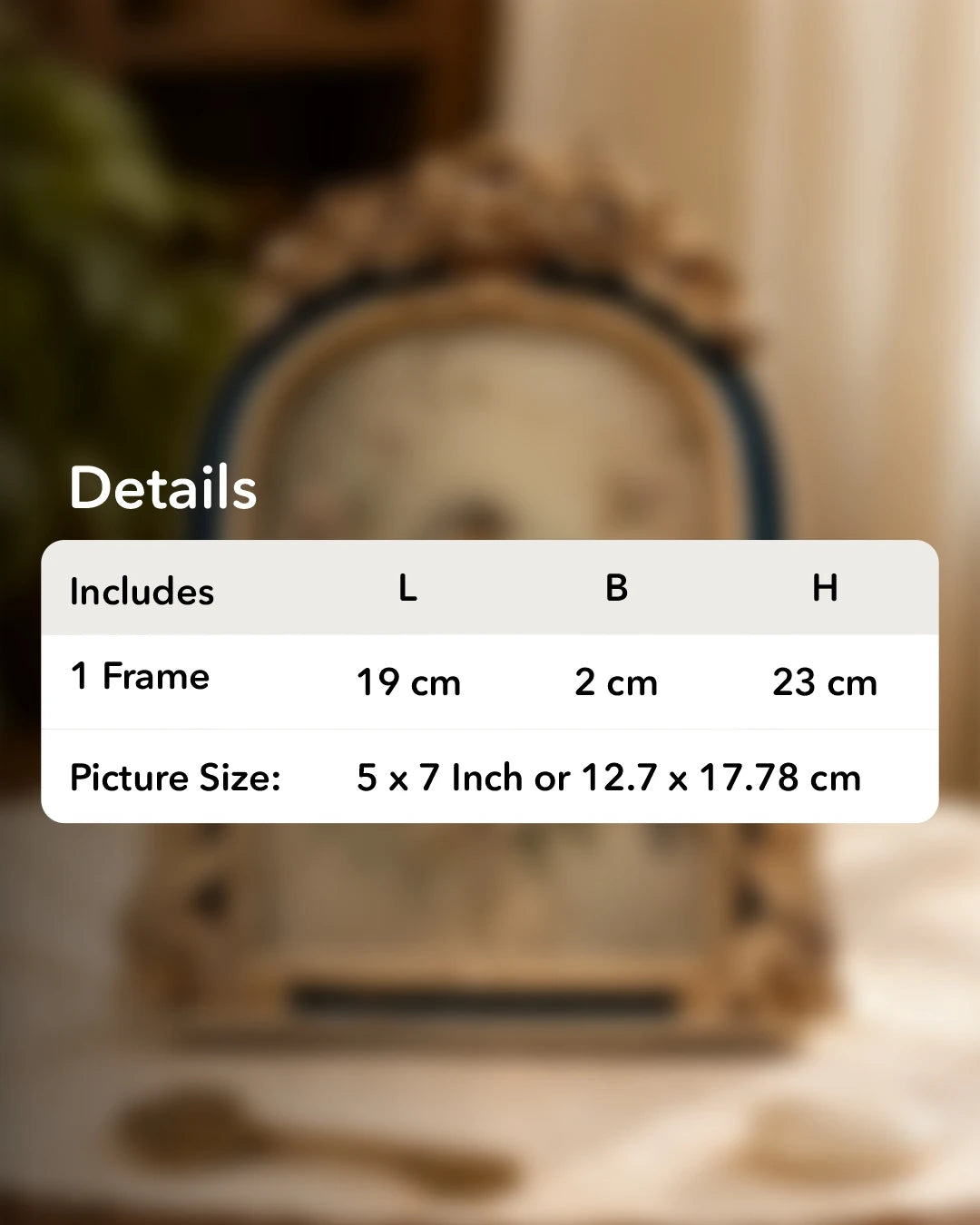 Vintage Rose Arch Photo Frame 