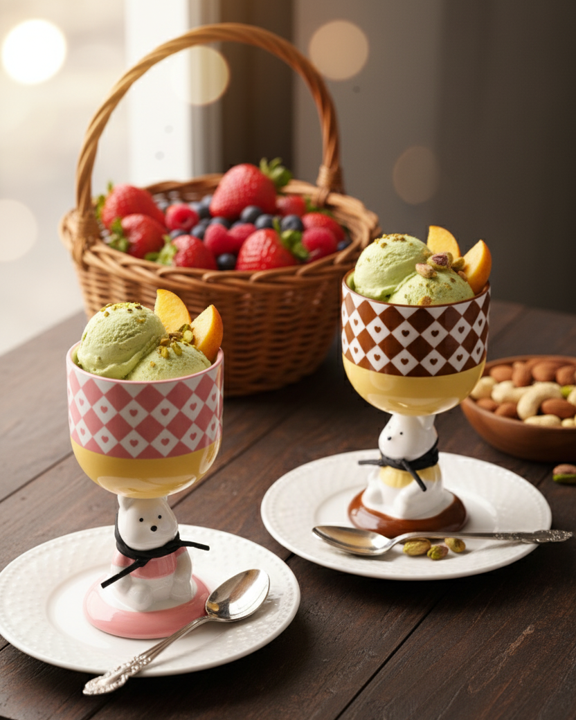 Playful Bear Ice Cream Cup - Red 