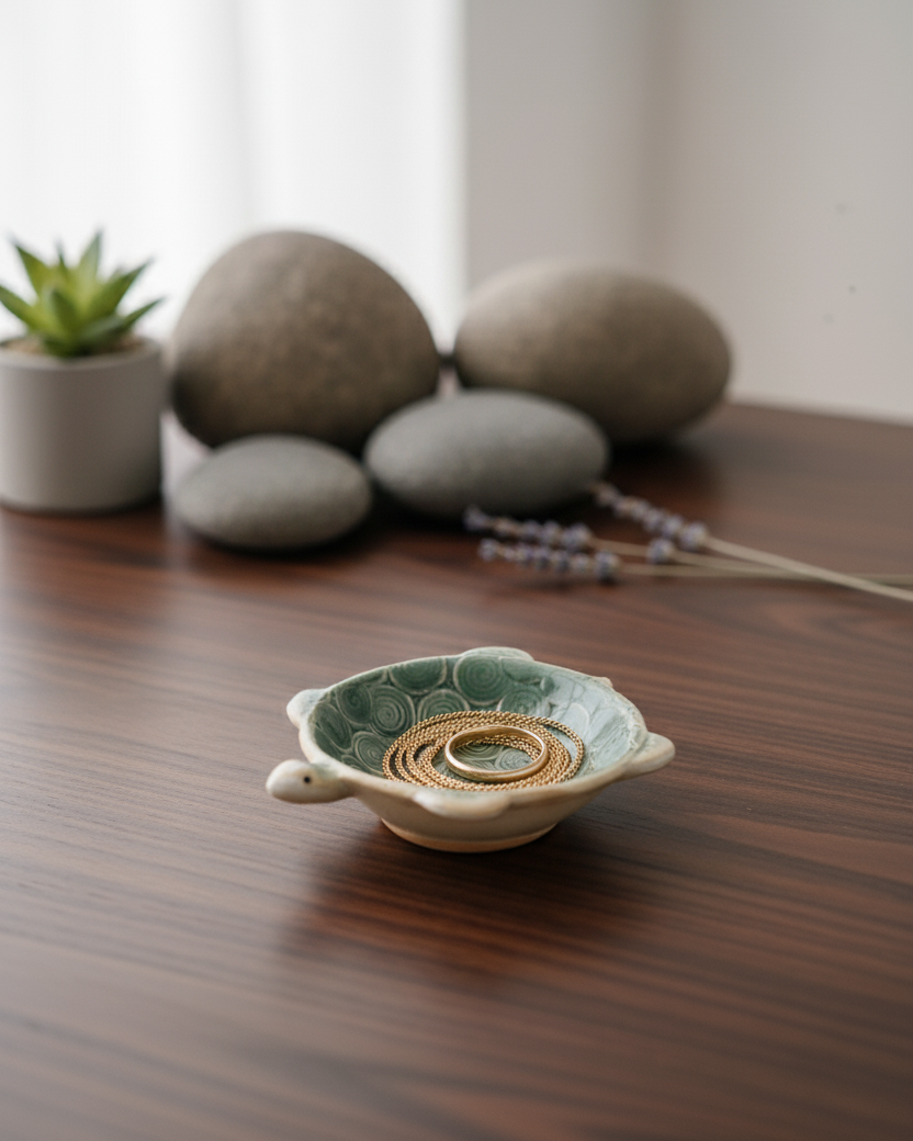 Ocean Turtle Textured Ceramic Bowl - 