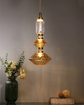 Amber Prism LED Pendant Light 