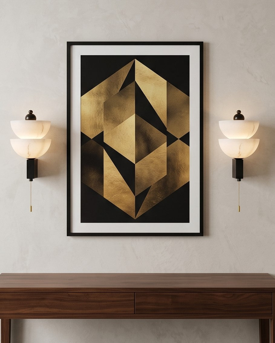 Alba Marble Glow Wall Sconce - Black 