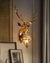Stag Sculpture Wall Sconce - The Decor Kart 