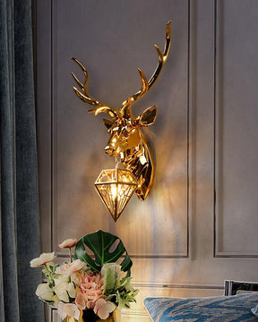 Stag Sculpture Wall Sconce - The Decor Kart 