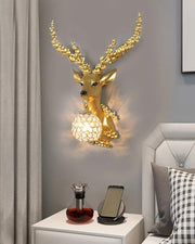 Stag Sculpture Wall Sconce - The Decor Kart