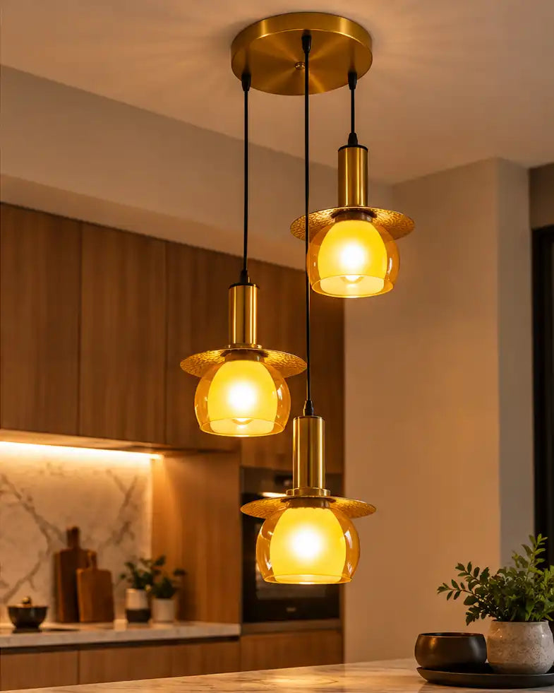 Solvara Sunveil Triple Pendant Light
