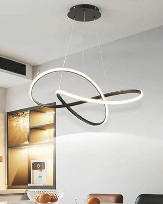 Musical Note LED Chandelier - Black 