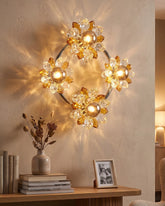 Crystal Floral Ring LED Wall Light 