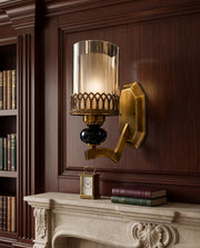 Lantern Cylinder Glass Wall Sconce