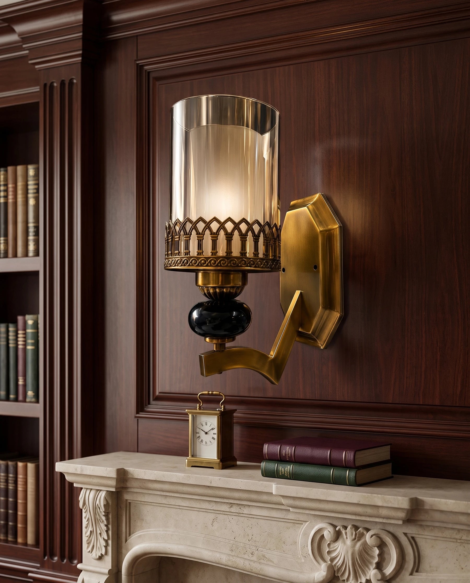 Lantern Cylinder Glass Wall Sconce 