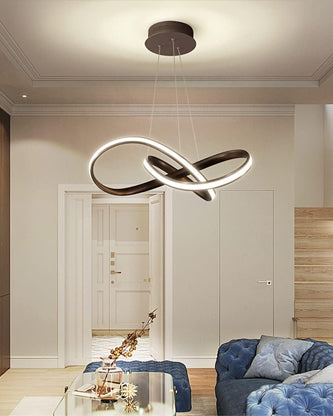 Musical Note LED Chandelier - Black 