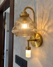 Asteria Ribbed Glass Wall Sconce - Smoke