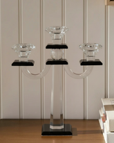 Crystal Elegance 3-Arm Candle Stand 