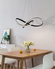 Musical Note LED Chandelier - Black - 1 Lights