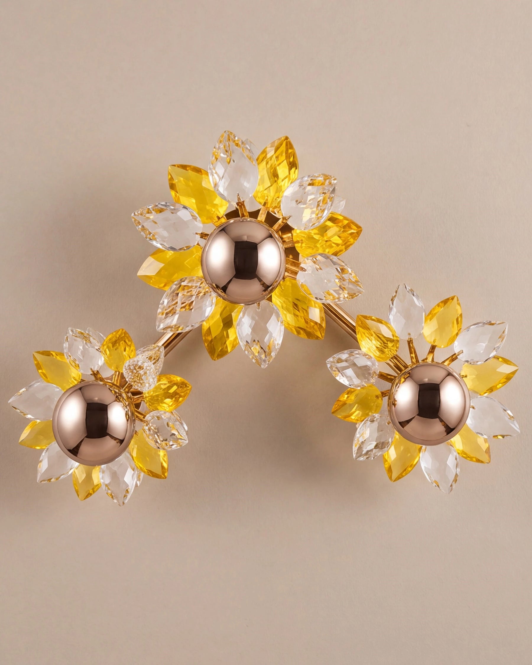 Sunflower Crystal LED Wall Sconce 