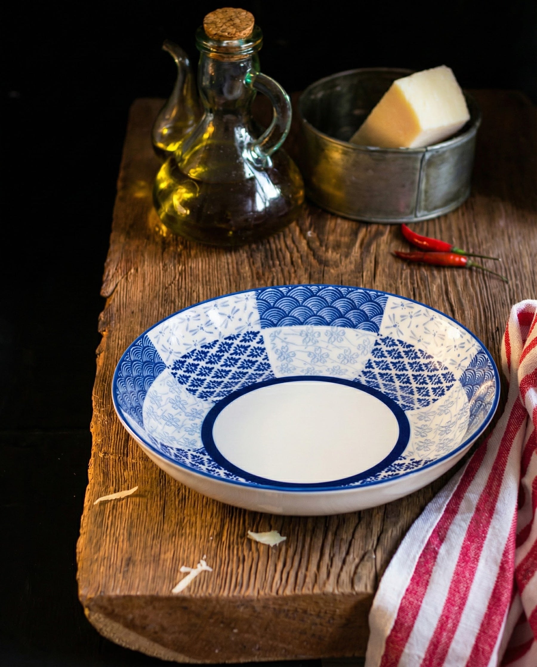 Midnight Mosaic Ceramic Pasta Plate 