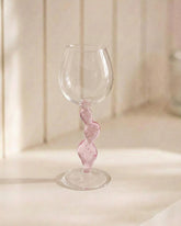 Blush Twist Stem Wine Glass 