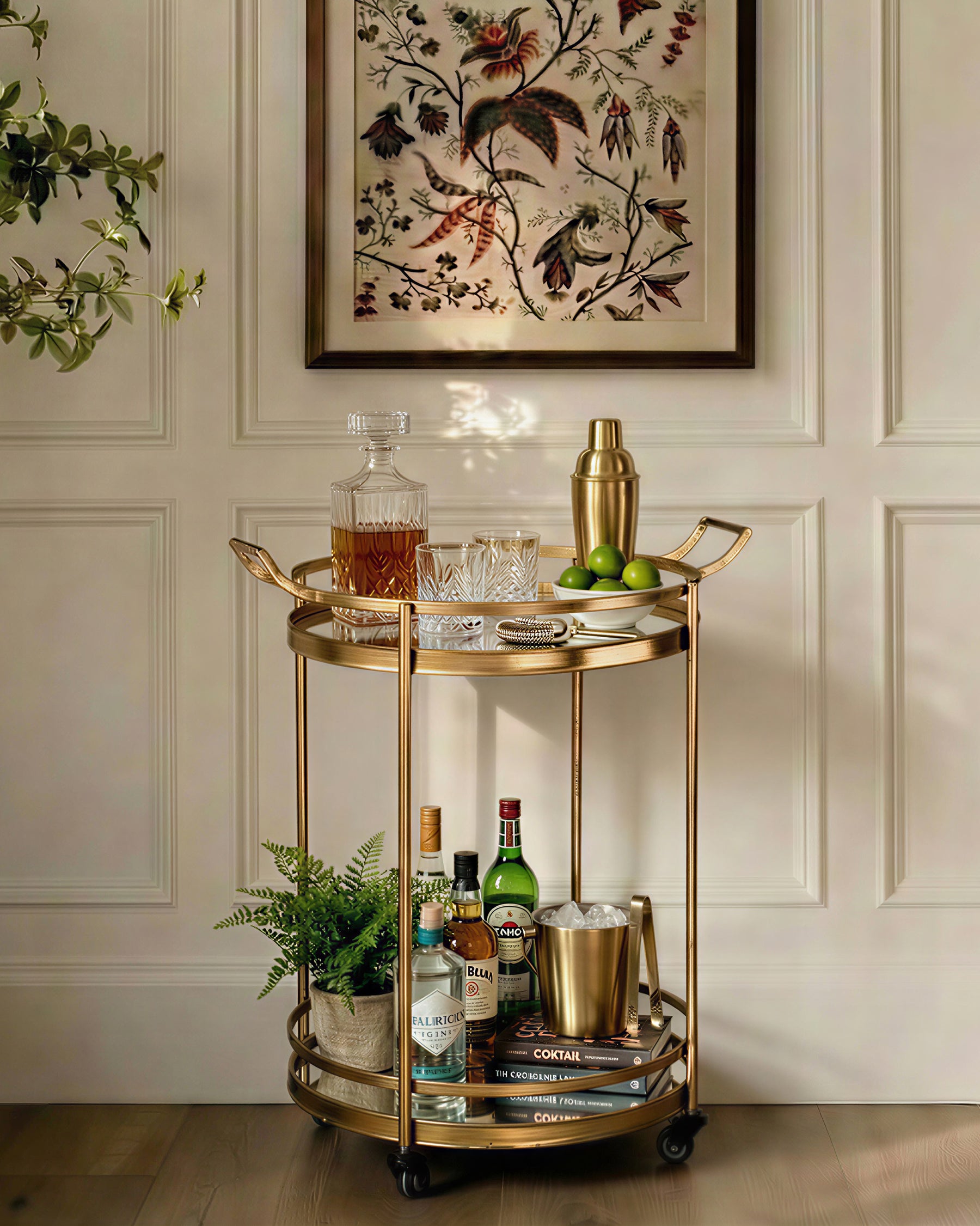Glamour Sphere Bar Cart 