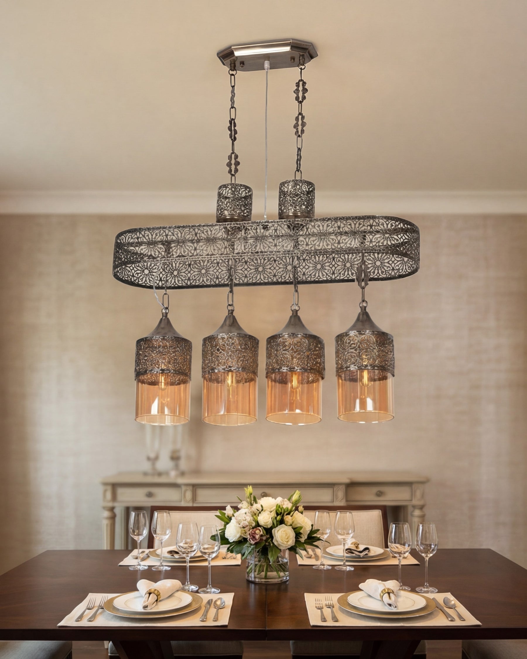 Imperial Filigree Linear Chandelier 